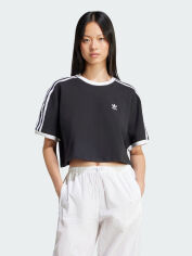 Акція на Футболка бавовняна оверсайз жіноча Adidas 3S Loose Crop T JC8149 XL Black від Rozetka