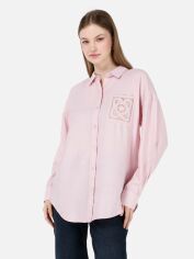Акція на Сорочка оверсайз жіноча Colin's CL1068902PPO L Powder Pink від Rozetka