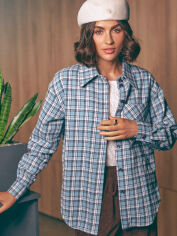 Акція на Сорочка жіноча Seventeen 2255.6282 L-XL Блакитна в клітку від Rozetka