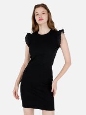 Акція на Сукня-футболка коротка літня жіноча Colin's CL1069048BLK XS Black від Rozetka