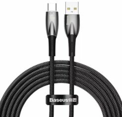 Акція на Baseus Usb Cable to USB-C Glimmer Series Fast Charging 100W 2m Black (CADH000501) від Y.UA