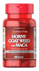 Акція на Puritan's Pride Horny Goat Weed with Maca 500 mg/75 mg Горянка и Мака 60 капсул від Stylus