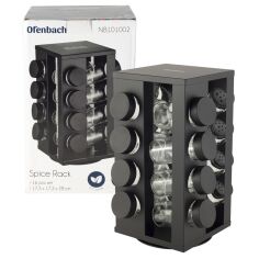 Акція на Набор емкостей для специй 16 предметов Ofenbach 101002 черный від Podushka