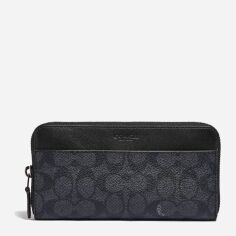 Акція на Гаманець для карток Coach Accordion Wallet In Signature Canvas 10003 Чорний від Rozetka