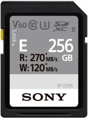 Акція на Sony 256GB Sdxc C10 UHS-II U3 V60 (SFE256.ET4) від Y.UA