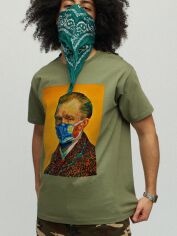 Акція на Футболка бавовняна довга чоловіча Yappi MOL10020 XL Хакі зелена від Rozetka