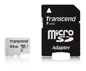 Акция на Карта памяти Transcend microSDXC 64GB C10 UHS-I R95/W45MB/s + SD-адаптер (TS64GUSD300S-A) от MOYO