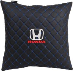 Акція на Подушка EVAtech ECO Honda 40 х 40 см Чорна з синьою ниткою від Rozetka