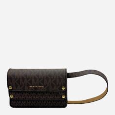 Акція на Сумка на пояс жіноча Michael Kors 794344767 Коричнева від Rozetka