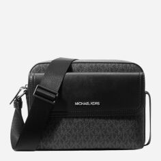 Акція на Сумка крос-боді через плече чоловіча зі штучної шкіри Michael Kors 775920638 Чорна від Rozetka