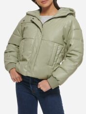 Акція на Куртка демісезонна коротка з капюшоном жіноча Levi`s 858900630 XS Зелена від Rozetka