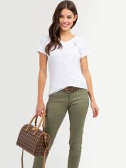 Акція на Футболка бавовняна жіноча U.S. Polo Assn 25334943 2XL Біла від Rozetka
