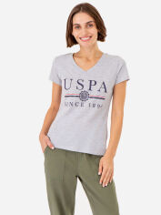 Акція на Футболка бавовняна жіноча U.S. Polo Assn 842445571 XS Сіра від Rozetka