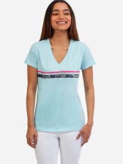 Акція на Футболка бавовняна жіноча U.S. Polo Assn 594839885 L Блакитна від Rozetka