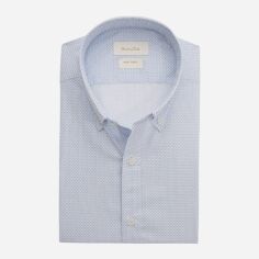 Акція на Сорочка бавовняна чоловіча Massimo Dutti 106604403c17 XL Блакитна від Rozetka