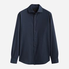 Акція на Сорочка бавовняна чоловіча Massimo Dutti 157448401c17 S Темно-синя від Rozetka