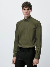 Акція на Сорочка бавовняна чоловіча Massimo Dutti 122340510c17 L Хакі від Rozetka