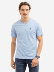 Акція на Футболка довга чоловіча U.S. Polo Assn 261999176 XL Блакитна від Rozetka