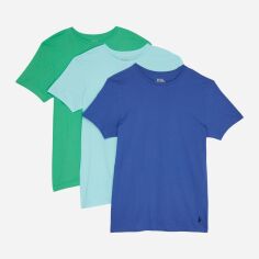 Акція на Футболка бавовняна довга чоловіча Ralph Lauren 792967378 S 3 шт Різнокольорова від Rozetka