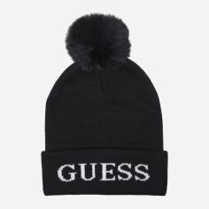 Акція на Шапка жіноча Guess 27473547 One Size Чорна від Rozetka