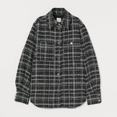 Акція на Куртка демісезонна жіноча H&M 8378101wer XS Чорна з білим від Rozetka
