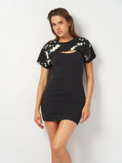Акція на Топ жіночий H&M 1249912wer XS Чорний з білим від Rozetka