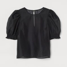 Акція на Блузка жіноча H&M 9281892wer 38 Чорна від Rozetka