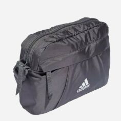 Акція на Спортивна сумка крос-боді жіноча з тканини Adidas GL Pouch Темно-сіра від Rozetka