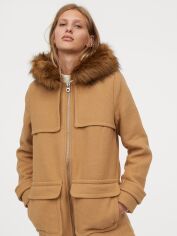 Акція на Пальто осіннє з капюшоном жіноче H&M 0760458_0 50 Бежеве (СА2000002042518) від Rozetka