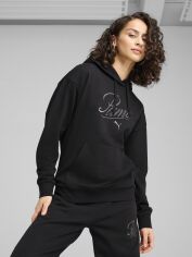 Акція на Худі жіноче Puma Ess Script Comfort Hoodie Tr 68498301 XS Black від Rozetka