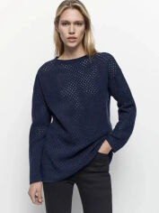 Акція на Джемпер жіночий Massimo Dutti 5617520430c17 XS Темно-синій від Rozetka