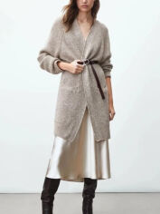 Акція на Кардиган з домішкою вовни жіночий Massimo Dutti 5673601754c17 M Бежевий від Rozetka