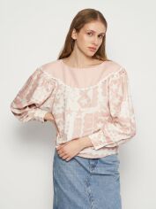 Акція на Блузка жіноча H&M 1033054wer M Пудрова з білим від Rozetka