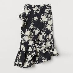 Акція на Спідниця міді літня жіноча H&M Johanna Ortiz 8567481wer 46 Чорна з білим від Rozetka