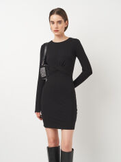 Акція на Сукня коротка осіння жіноча H&M 687571p08 36 Чорна від Rozetka