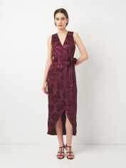 Акція на Сукня міді літня жіноча H&M 658876p08 34 Бордова від Rozetka