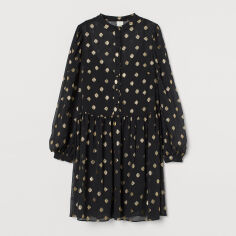 Акція на Сукня коротка осіння жіноча H&M 9087292wer M Чорна від Rozetka