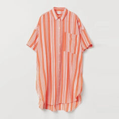 Акція на Сукня-сорочка коротка літня жіноча H&M 9935973wer XS-S Помаранчева від Rozetka