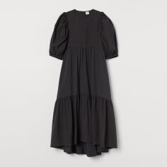 Акція на Сукня міді літня жіноча H&M 8610511wer XS Чорна від Rozetka