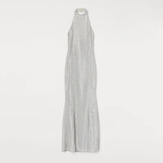 Акція на Сукня вечірня довга літня жіноча H&M 7966520wer M Срібляста від Rozetka