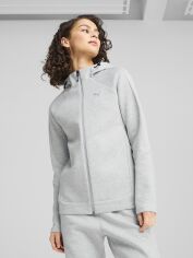 Акція на Толстовка на блискавці з капюшоном жіноча Puma Evostripe Full-Zip Hoodie Dk 68505004 M Light Gray Heather від Rozetka