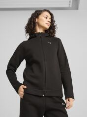 Акція на Толстовка на блискавці з капюшоном жіноча Puma Evostripe Full-Zip Hoodie Dk 68505001 XL Black від Rozetka