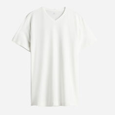 Акція на Футболка бавовняна довга чоловіча H&M 5425330wer M Біла від Rozetka