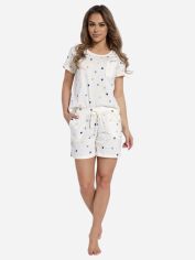 Акція на Піжама (футболка + шорти) жіноча бавовняна Cornette Womens sleepwear 675-307 Amy А25 L Бежева від Rozetka