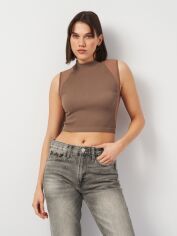 Акція на Футболка жіноча Zara 1014/318 M/L Коричнева від Rozetka