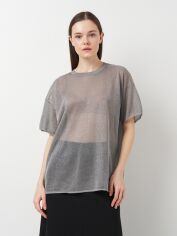 Акція на Футболка жіноча Zara 1436/808 M Срібна від Rozetka