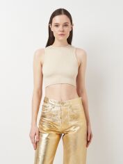 Акція на Футболка жіноча Zara 1014/310 XS/S Бежева від Rozetka