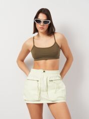 Акція на Футболка жіноча Zara 1034/153 XS/S Хакі від Rozetka