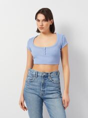 Акція на Футболка жіноча Zara 1131/325 M Блакитна від Rozetka