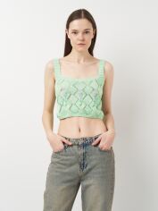 Акція на Футболка жіноча Zara 1957/165 L Зелена від Rozetka
